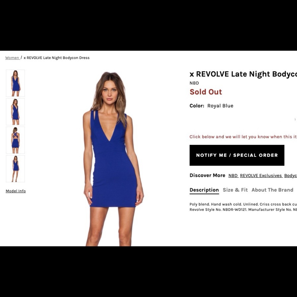NBD blue dress